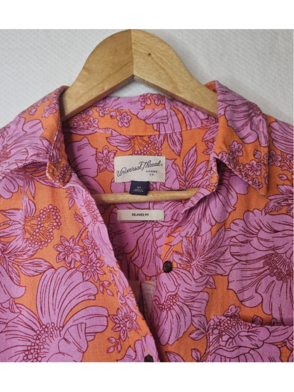 Universal Thread Linen Blend Matching Outfit Set Shirt High-Rise Shorts XS/S - Picture 5 of 11